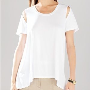 BCBG MAXAZRIA Short Sleeve Cutout T-Shirt